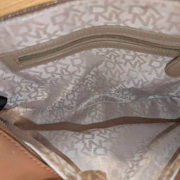 DKNY Beige and Brown Patterned Satchel - Picture 9 of 12